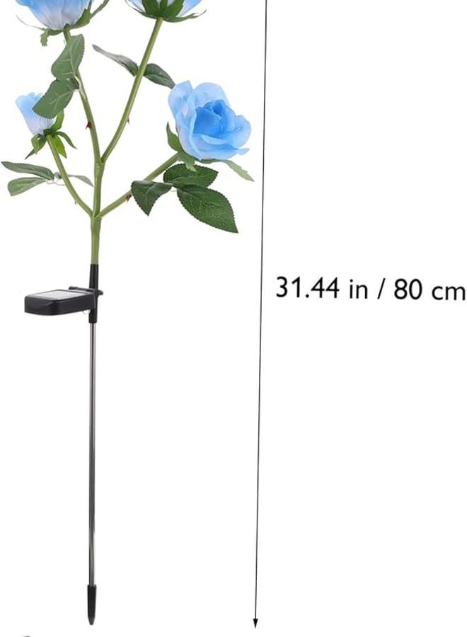 2pcs Rose Shape Solar Garden Lights Outdoor Waterproof LED Lawn Lights for Courtyard Patio - Image 4